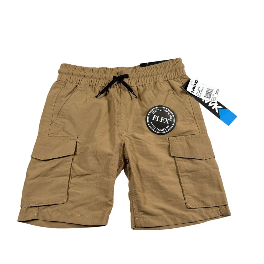 Tony Hawk Boys M 5/6 Cargo Shorts British Tan Flex Stretch Skater Gorpcore